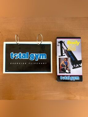 Vintage Total Gym VHS Workout Get The Body You Always Wanted & Flip Chart